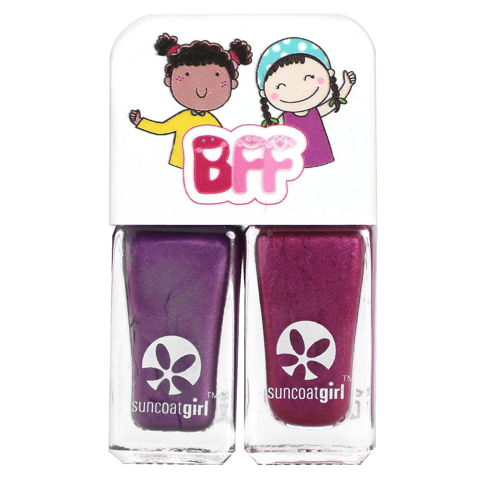 SuncoatGirl-Besties Nail Polish Duo Set-Violet and Deep Purple-2 Piece Set