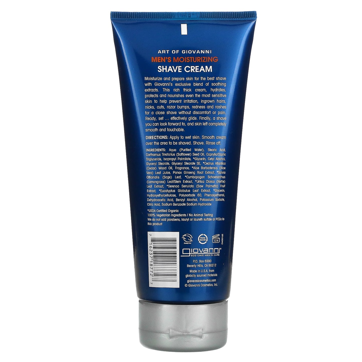 Giovanni, Art Of Giovanni, Men Moisturizing Shave Cream, 7 fl oz (207 ml)