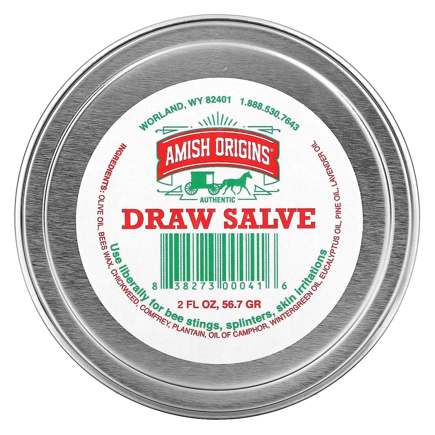 Amish Origins-Draw Salve-2 fl oz (56.7 g)