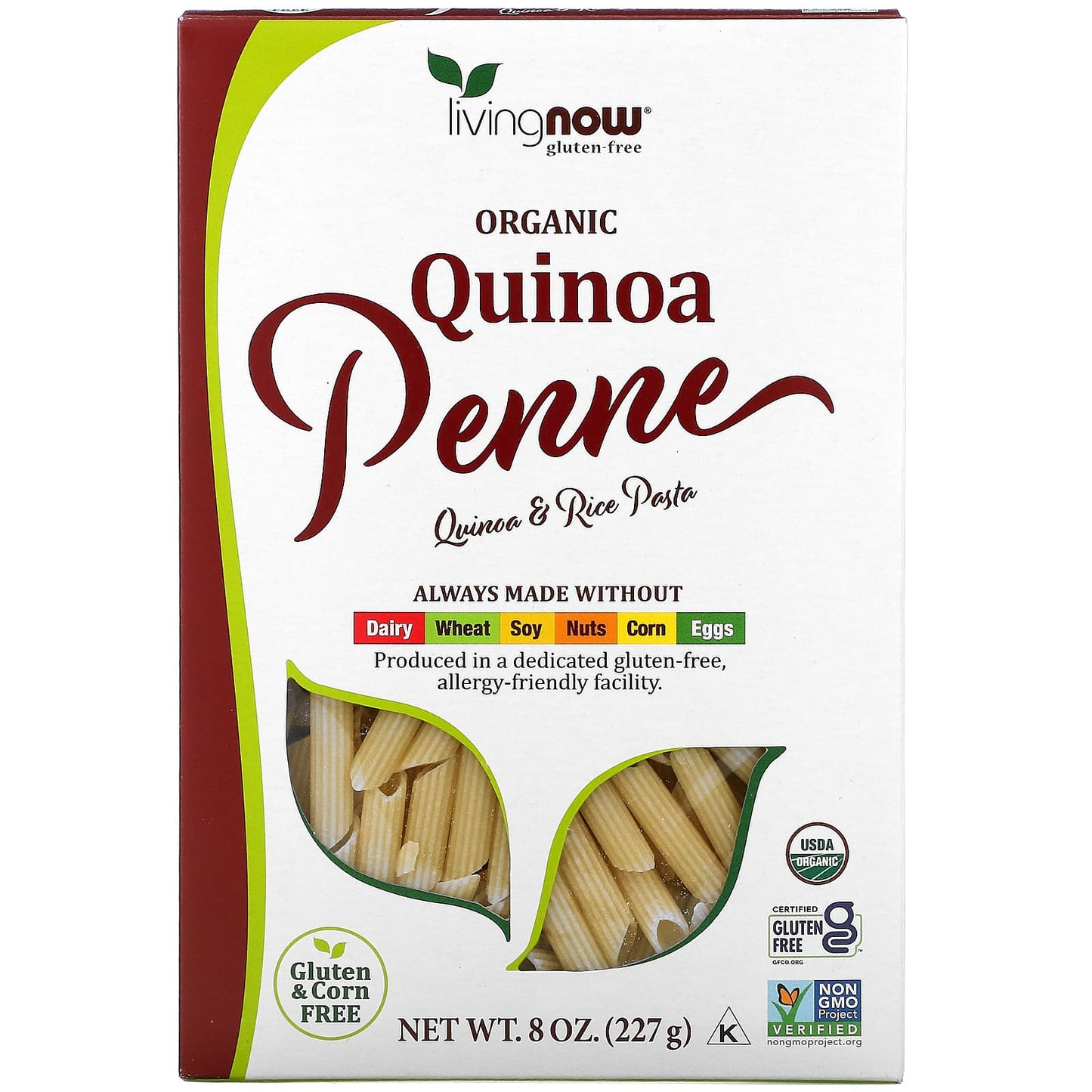 NOW Foods-Living Now-Organic Quinoa Penne-8 oz (227 g)