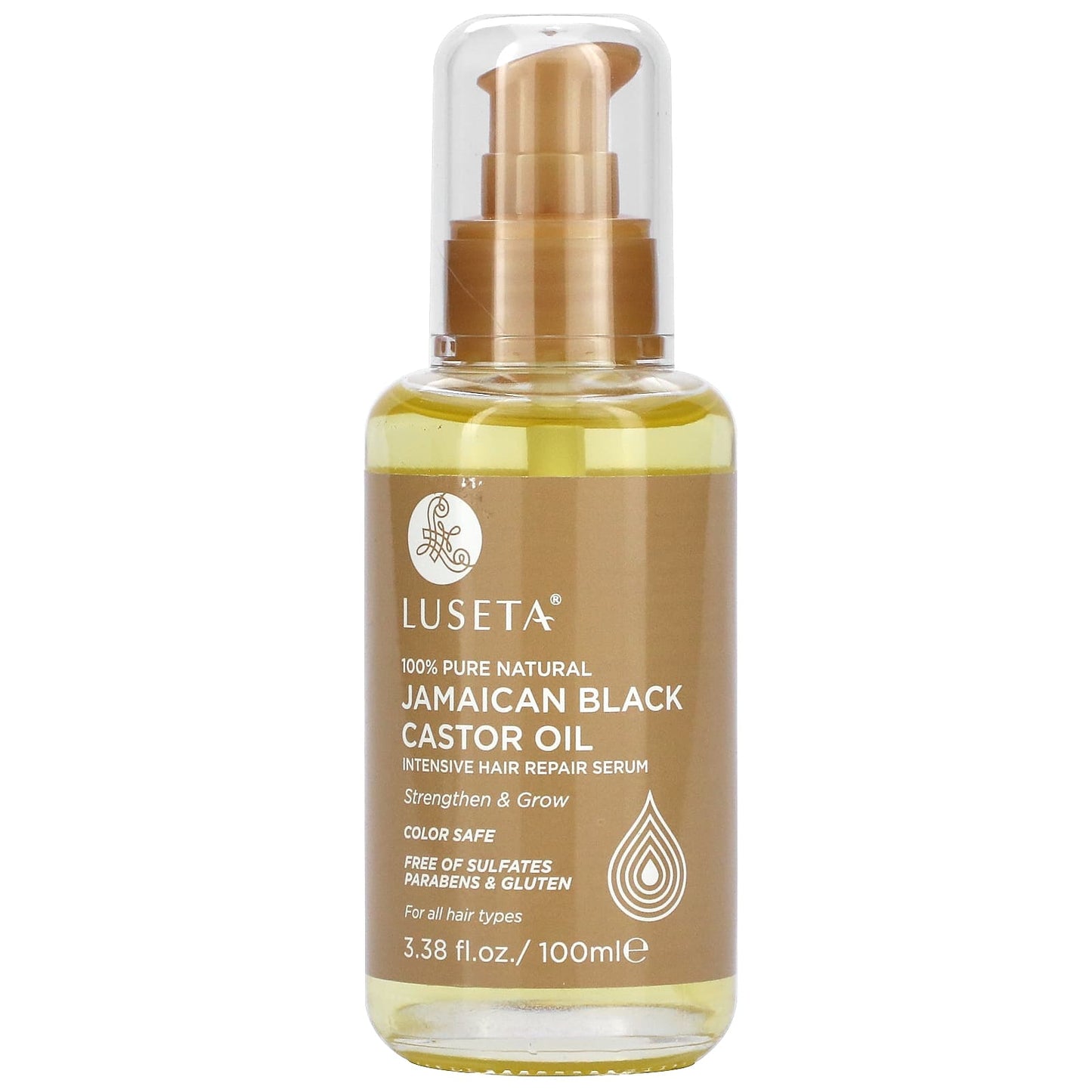 Luseta Beauty-Jamaican Black Castor Oil-Intensive Hair Serum-3.38 fl oz (100 ml)