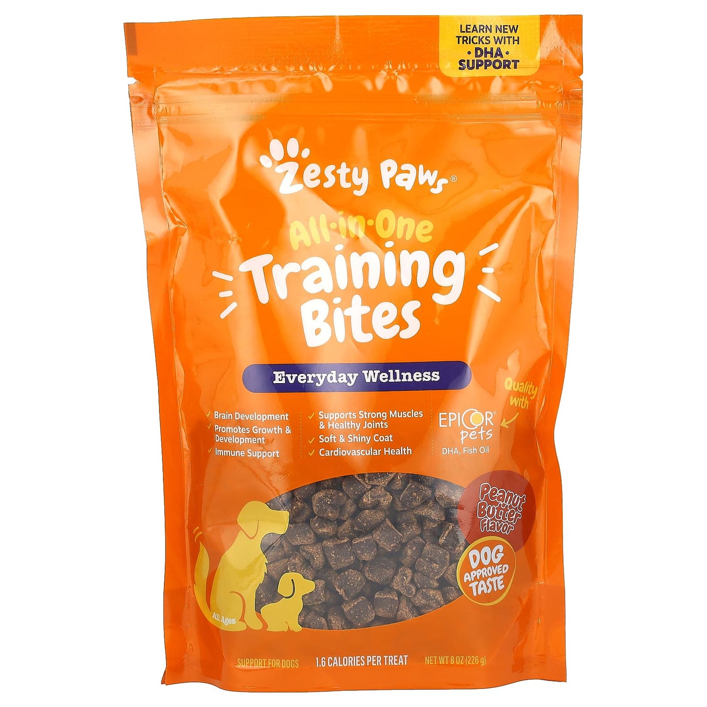 Zesty Paws-All-In-One Training Bites-For Dogs-All Ages-Peanut Butter-8 oz (226 g)