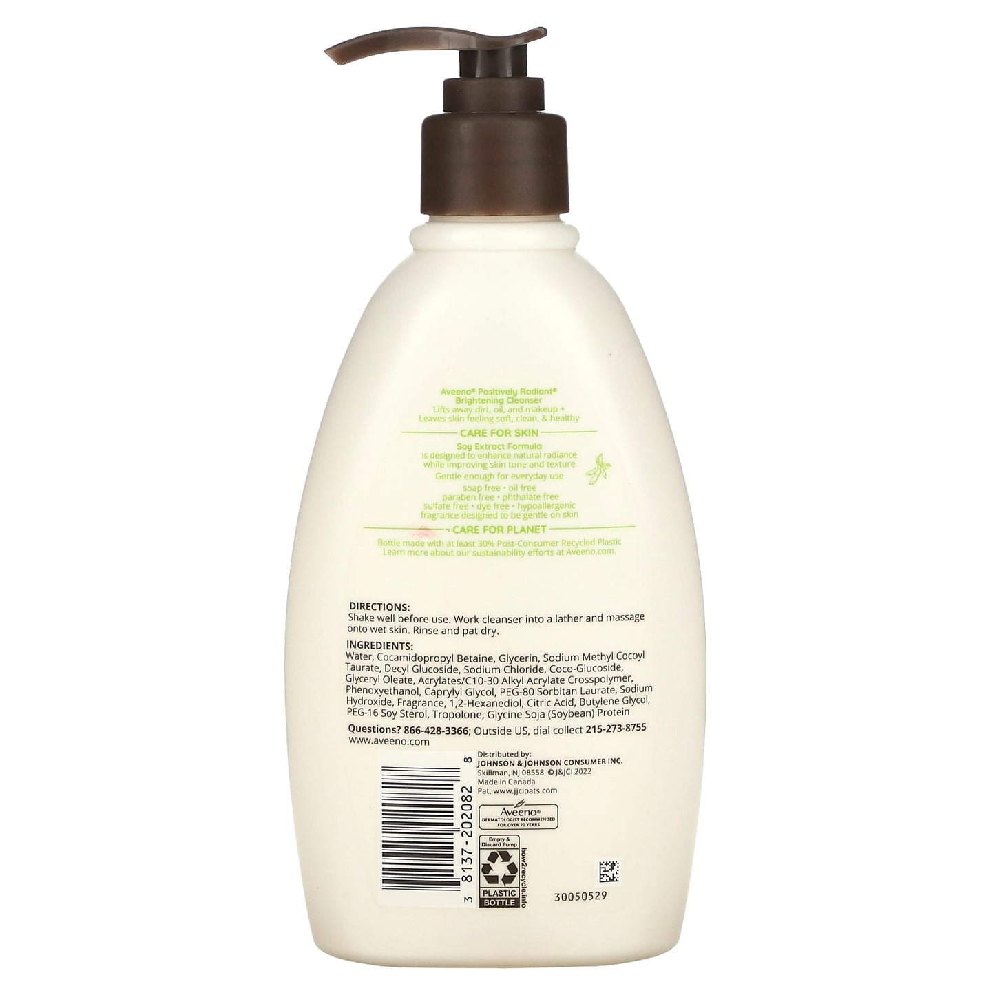 Aveeno, Positively Radiant, Brightening Cleanser , 11 fl oz (325 ml)