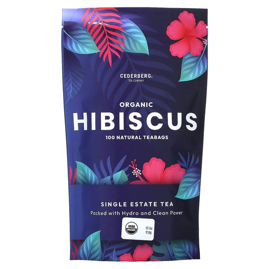 Cederberg Tea Co-Organic Hibiscus-Caffeine Free-100 Natural Tea Bags-7.05 oz (200 g)