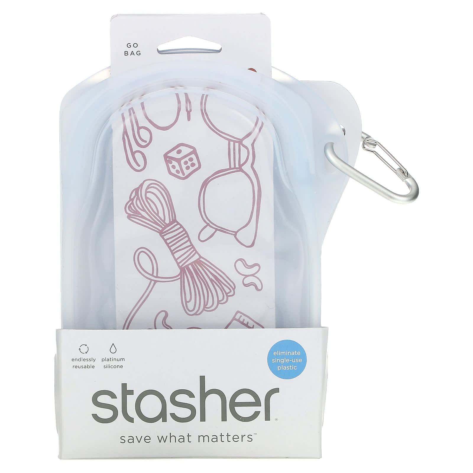 Stasher-Go Bag-White-18 fl oz (532 ml)