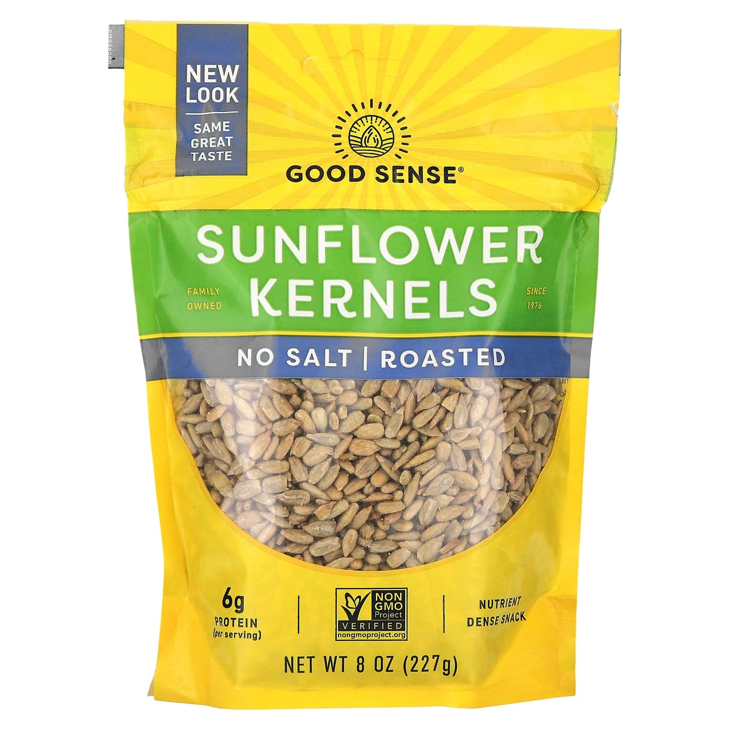 Good Sense-Sunflower Kernels-No Salt-Roasted-8 oz (227 g)