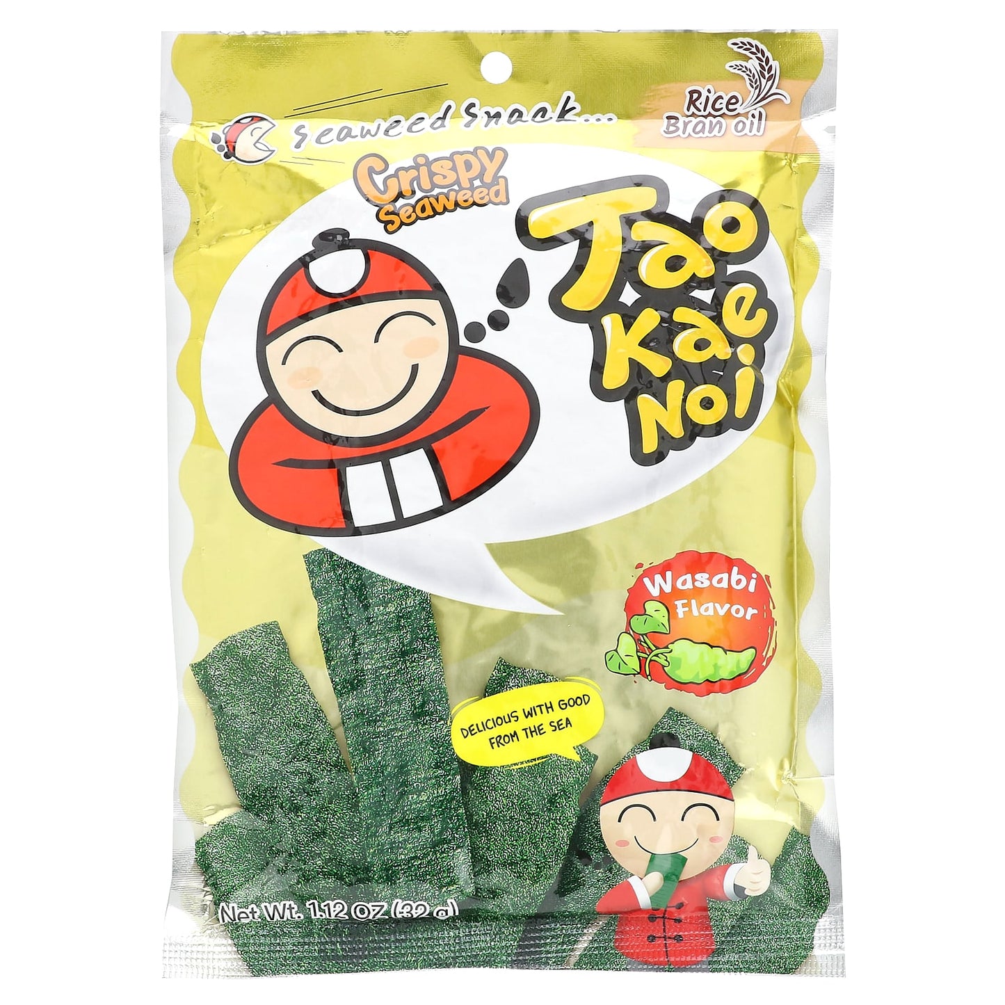 Tao Kae Noi-Crispy Seaweed Snack-Wasabi-1.12 oz (32 g)