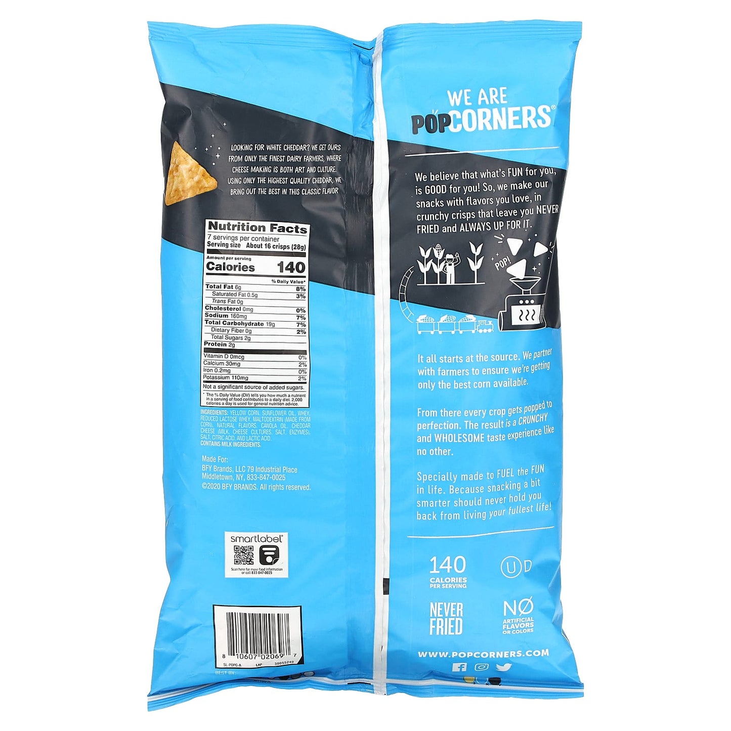 PopCorners, Chips, White Cheddar, 7 oz (198.4 g)