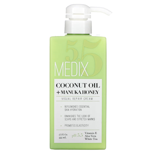 Medix 5.5-Coconut Oil + Manuka Honey-Visual Repair Cream-15 fl oz (444 ml)