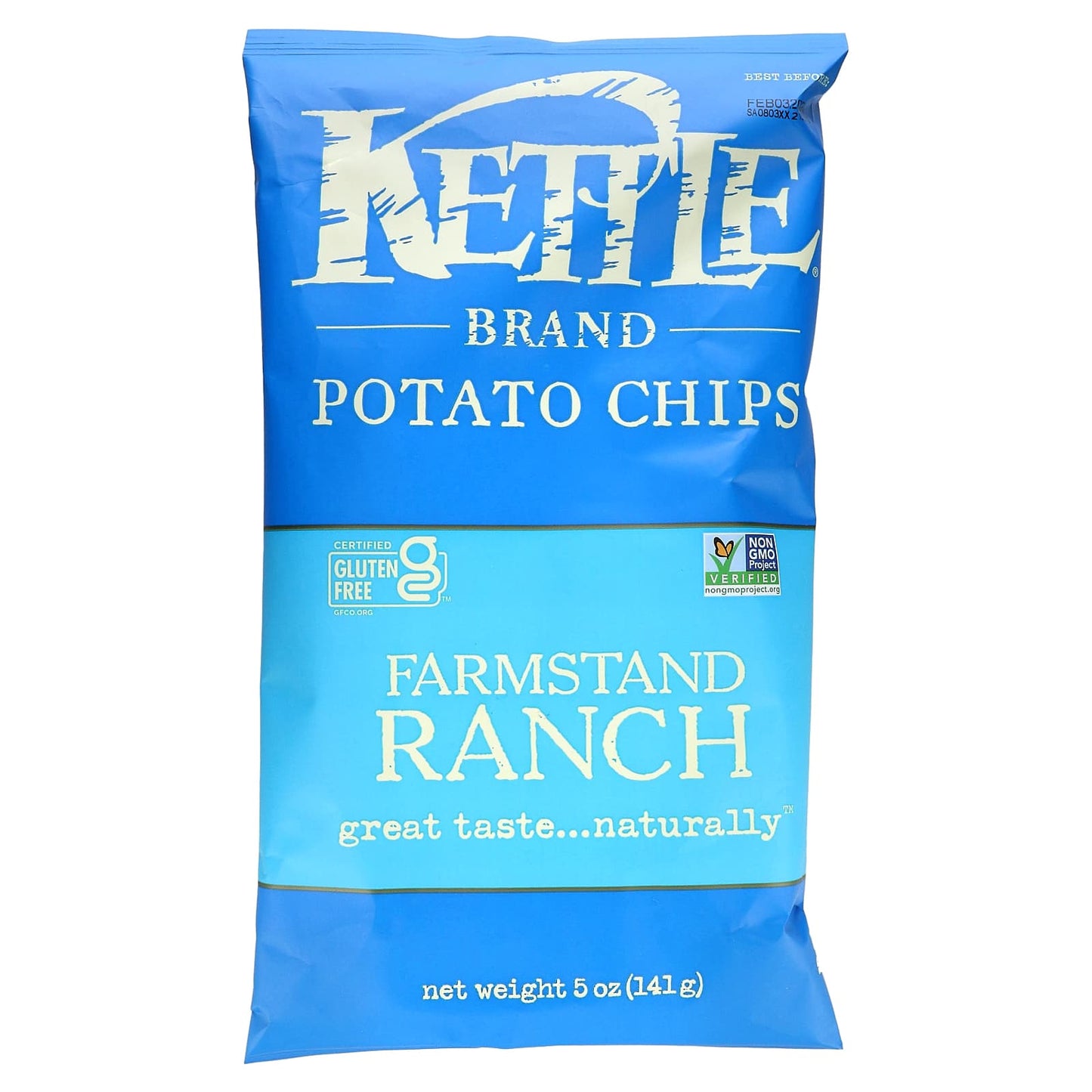 Kettle Foods-Potato Chips-Farmstand Ranch-5 oz (141 g)