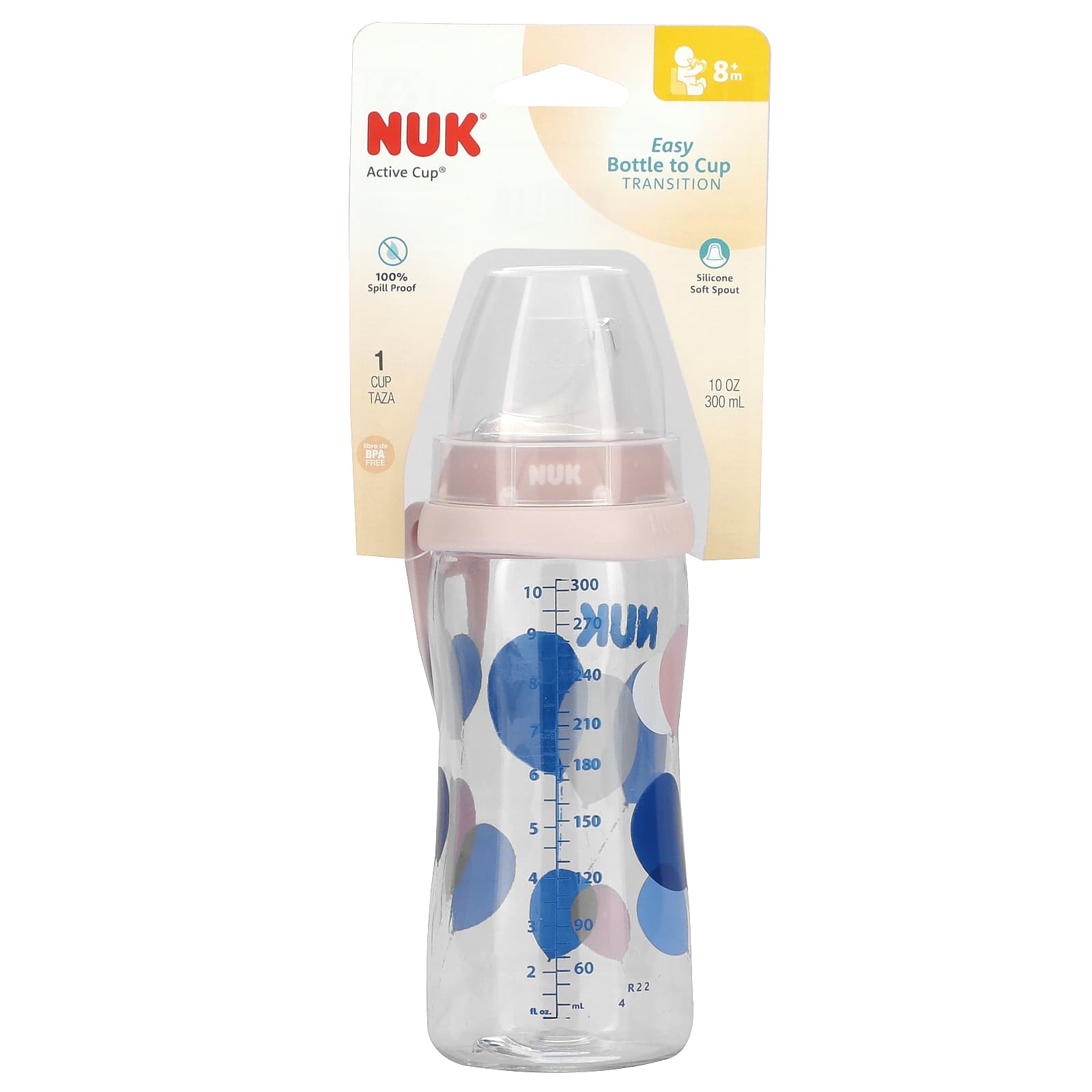 NUK-Active Cup-8+ Months-Pink-10 oz (300 ml)