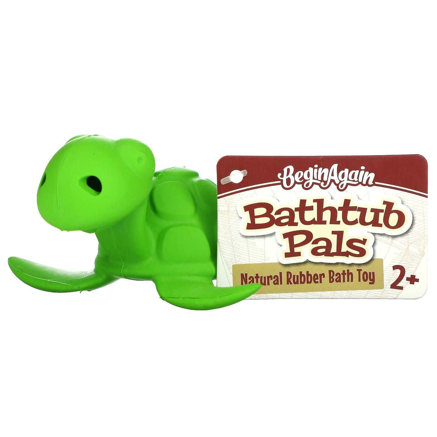 Begin Again Toys, Bathtub Pals, Natural Rubber Bath Toy, 2+ Months, Turtle, 1 Count