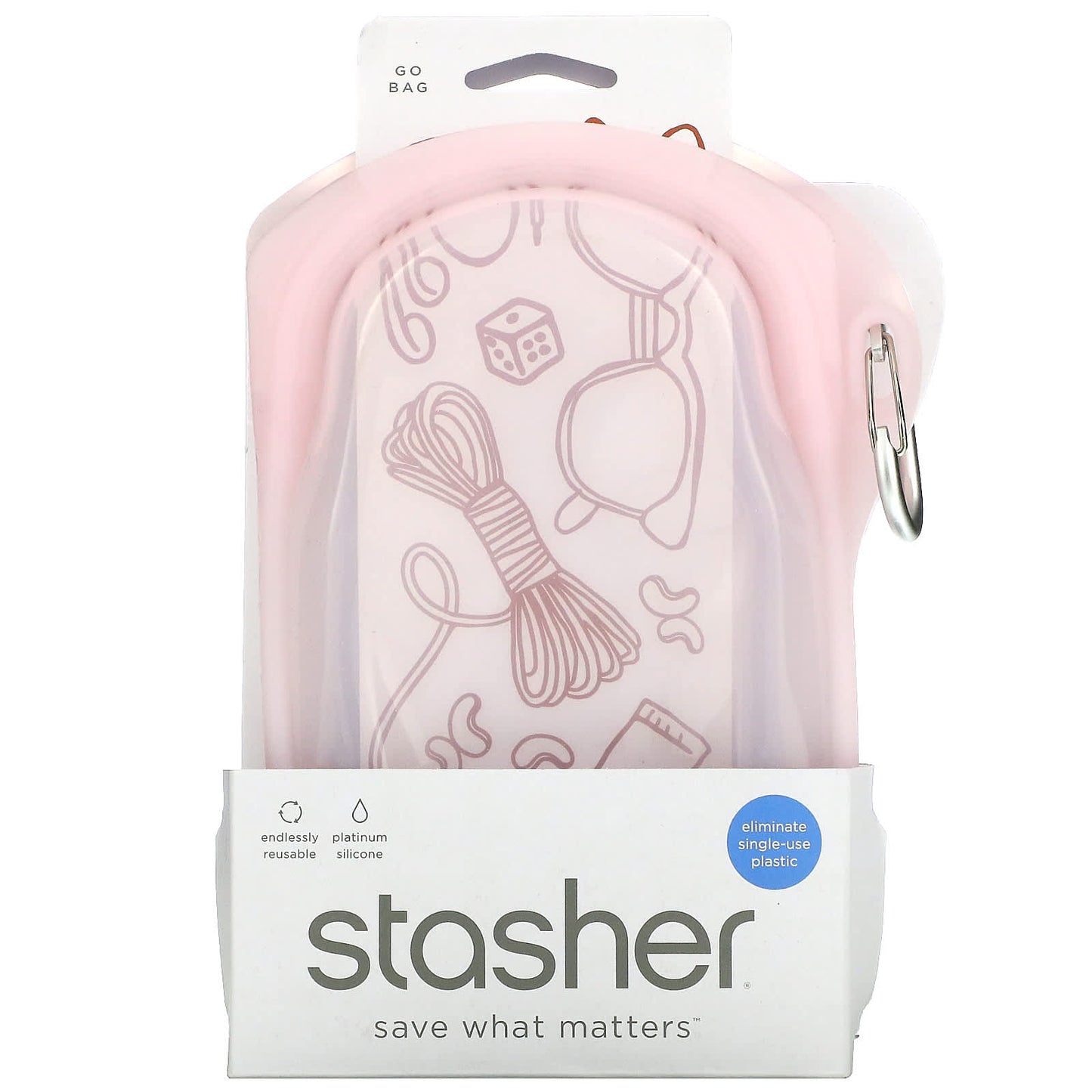 Stasher-Stasher-Go Bag-Pink-1 Bag-18 fl oz (532 ml)