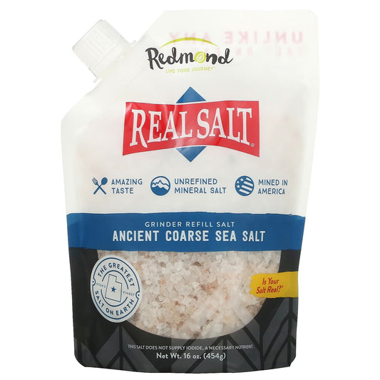 Redmond Trading Company-Real Salt-Ancient Coarse Sea Salt-Grinder Refill Salt-16 oz (454 g)