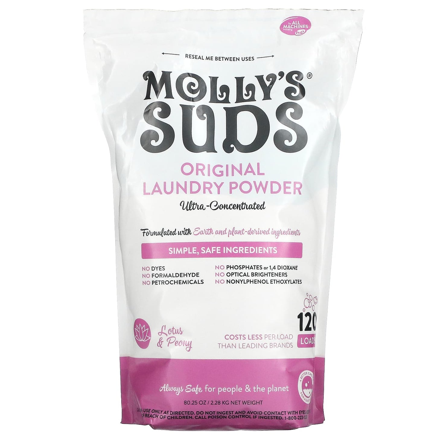 Molly's Suds-Original Laundry Powder-Lotus and Peony-80.25 oz (2.28 kg)