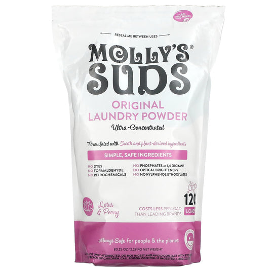 Molly's Suds-Original Laundry Powder-Lotus and Peony-80.25 oz (2.28 kg)