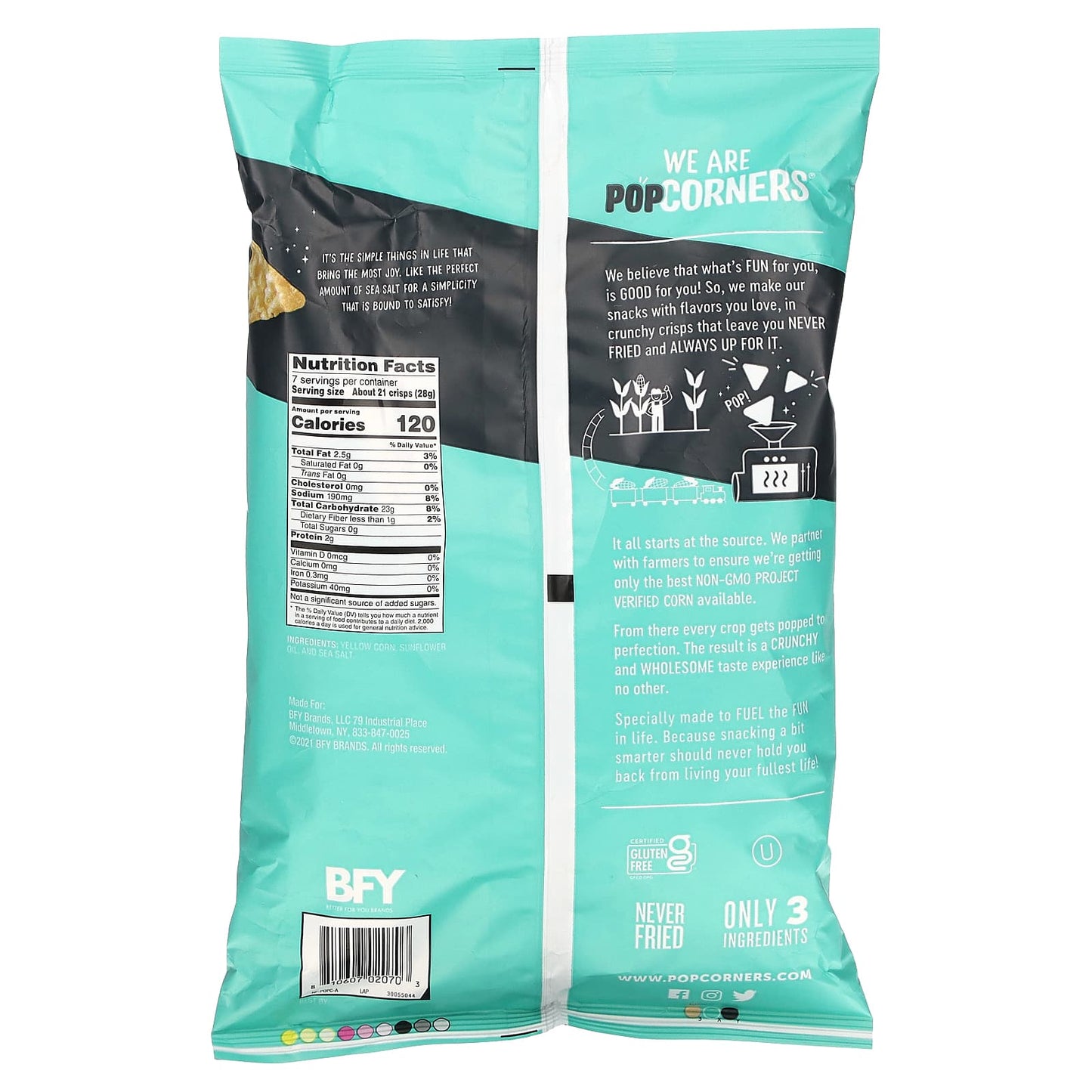 PopCorners, Chips, Sea Salt, 7 oz (198.4 g)