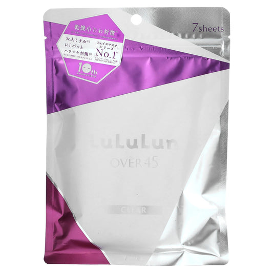 Lululun-Over 45 Beauty Sheet Mask-Clear Iris Blue 045I 2KS-7 Sheets-3.82 fl oz (113 ml)