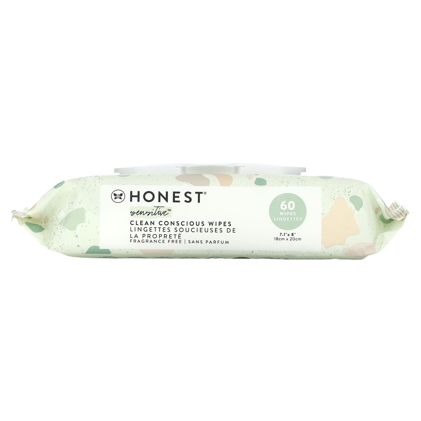 The Honest Company, Sensitive Clean Conscious Wipes, Fragrance Free, 60 Wipes