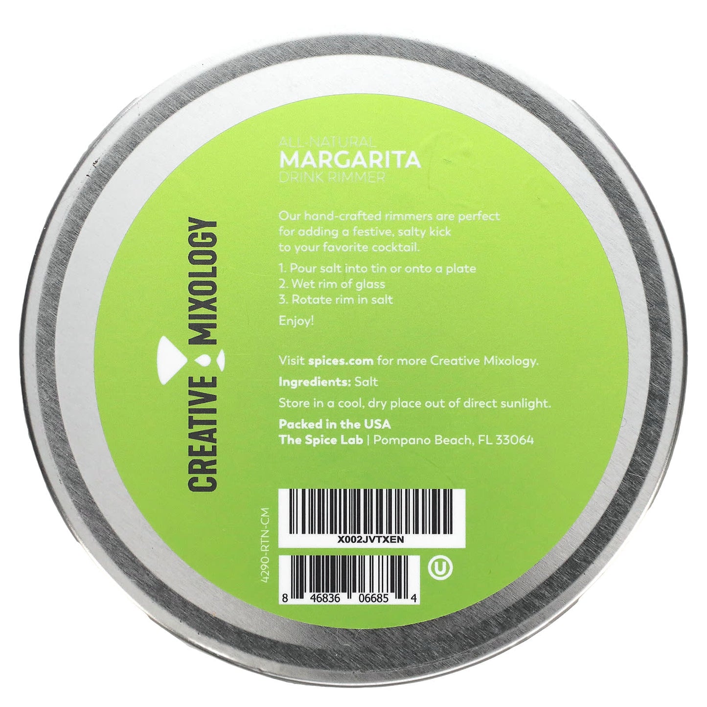 The Spice Lab, Creative Mixology, Traditional Margarita Salt Rimmer, 3.5 oz (99 g)