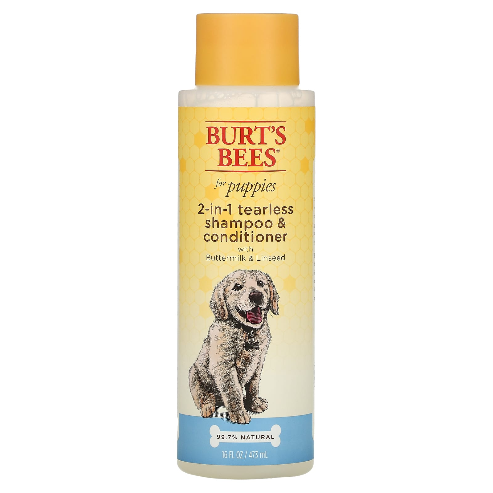 Burt's Bees-2-in-1 Tearless Shampoo & Conditioner for Puppies with Buttermilk & Linseed-16 fl oz (473 ml)