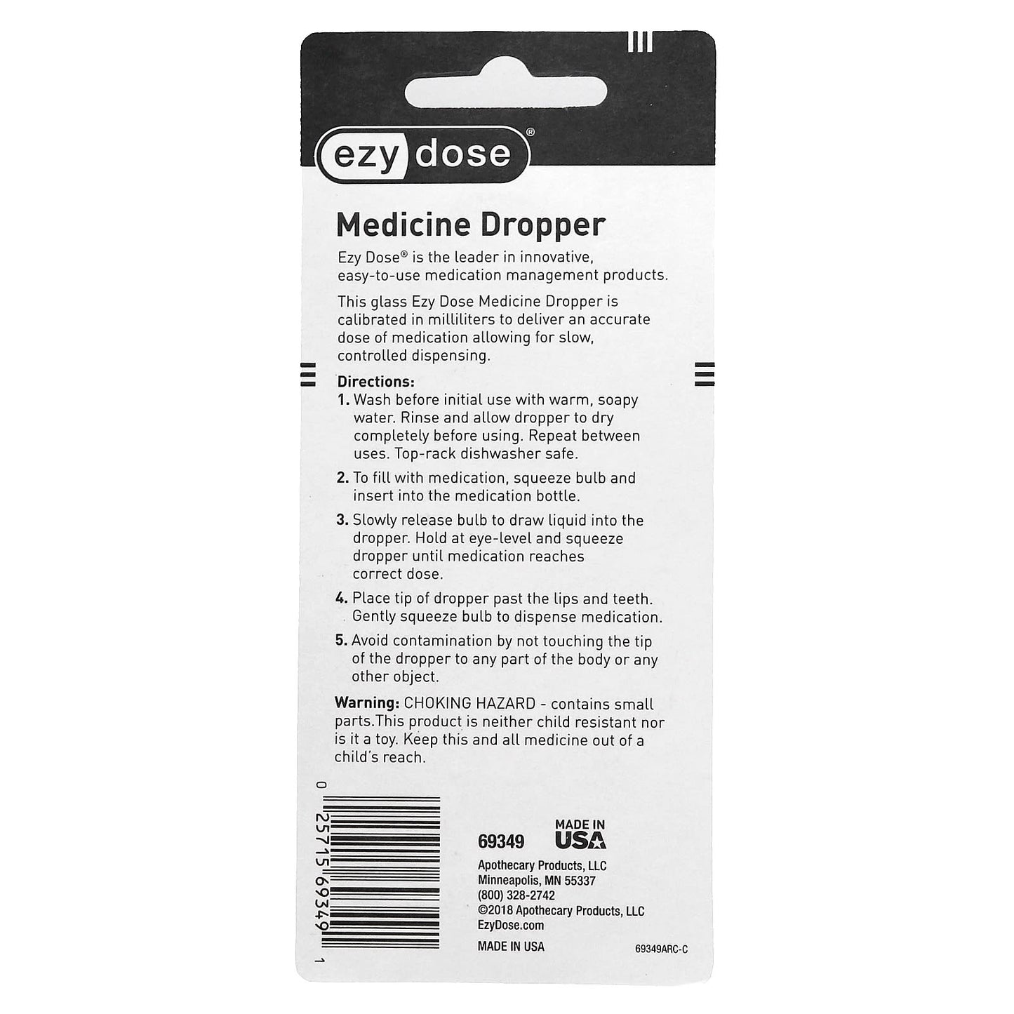 Ezy Dose, Medicine Glass Dropper, 1 Count