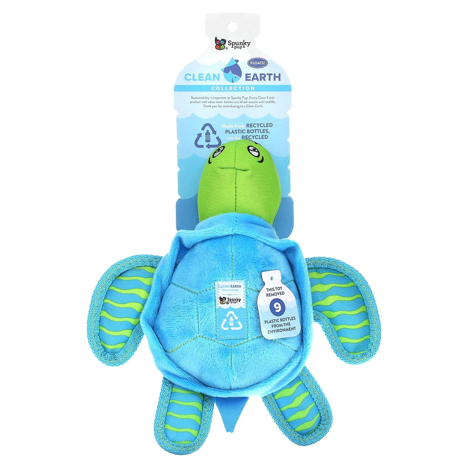 Spunky Pup-Clean Earth Collection-Large Turtle -1 Toy