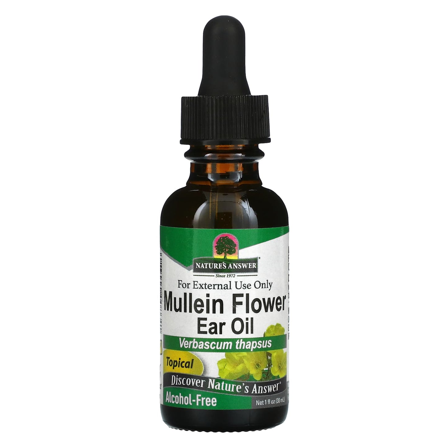 Nature's Answer-Mullein Flower Ear Oil-Alcohol Free-1 fl oz (30 ml)