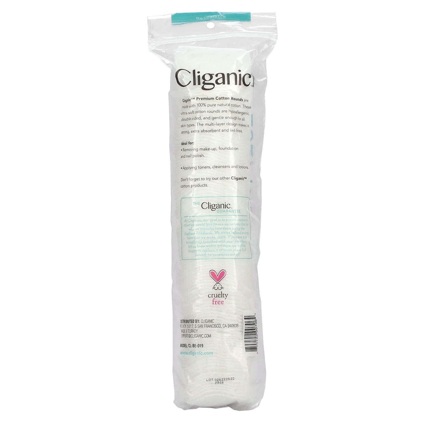 Cliganic, Premium Cotton Rounds, 100 Count