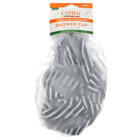 Cantu-Terry Lined Shower Cap-One Size Fits Most-1 Cap