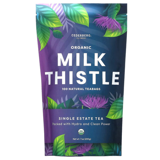 Cederberg Tea Co-Single Estate Tea-Organic Milk Thistle-Caffeine Free-100 Natural Tea Bags-7 oz (200 g)