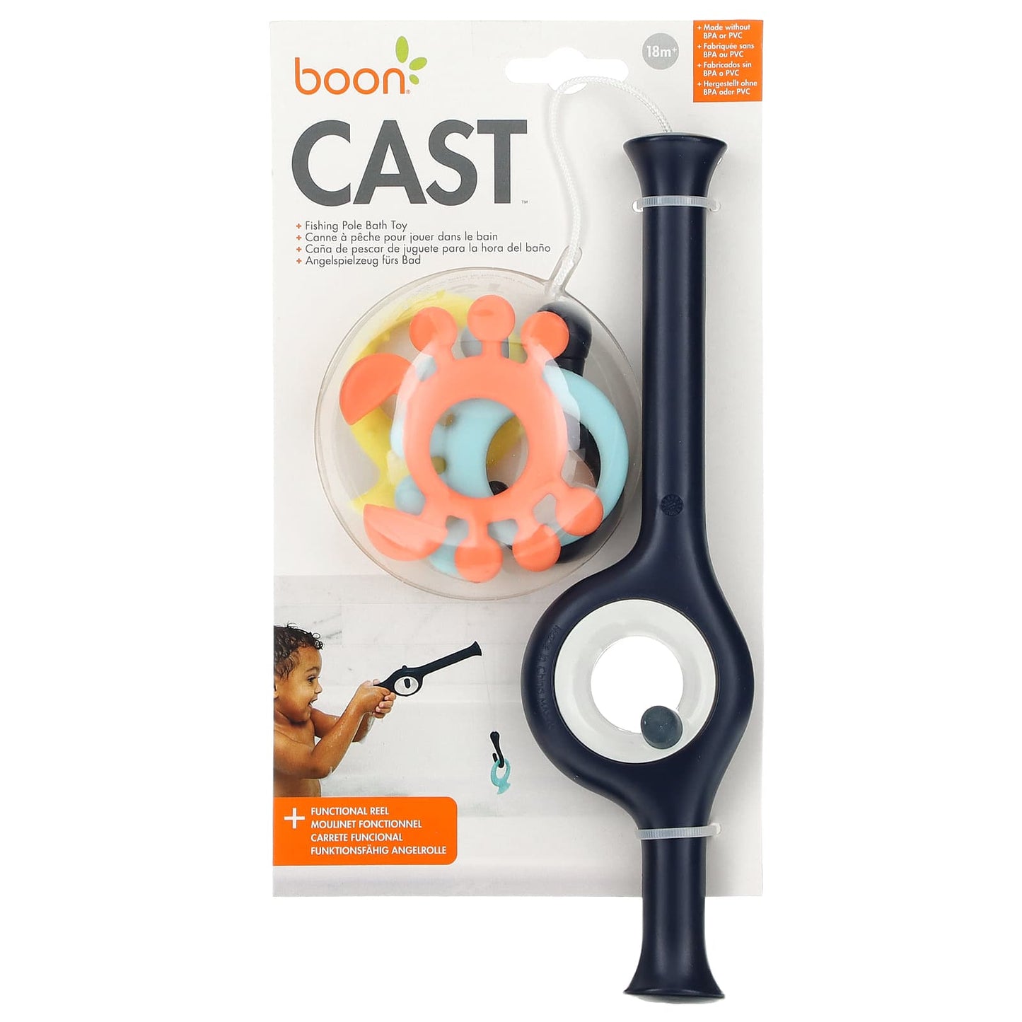 Boon-Cast-Fishing Pole Bath Toy-18 Months+-1 Count