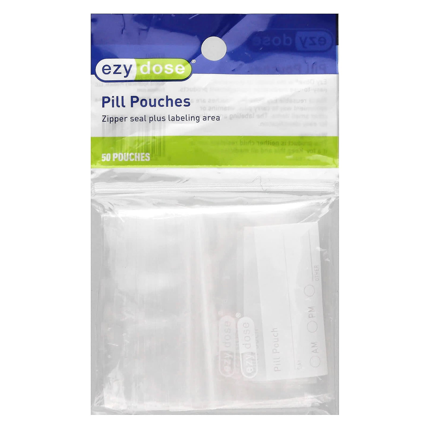 Ezy Dose-Reusable Pill Pouches-50 Pouches