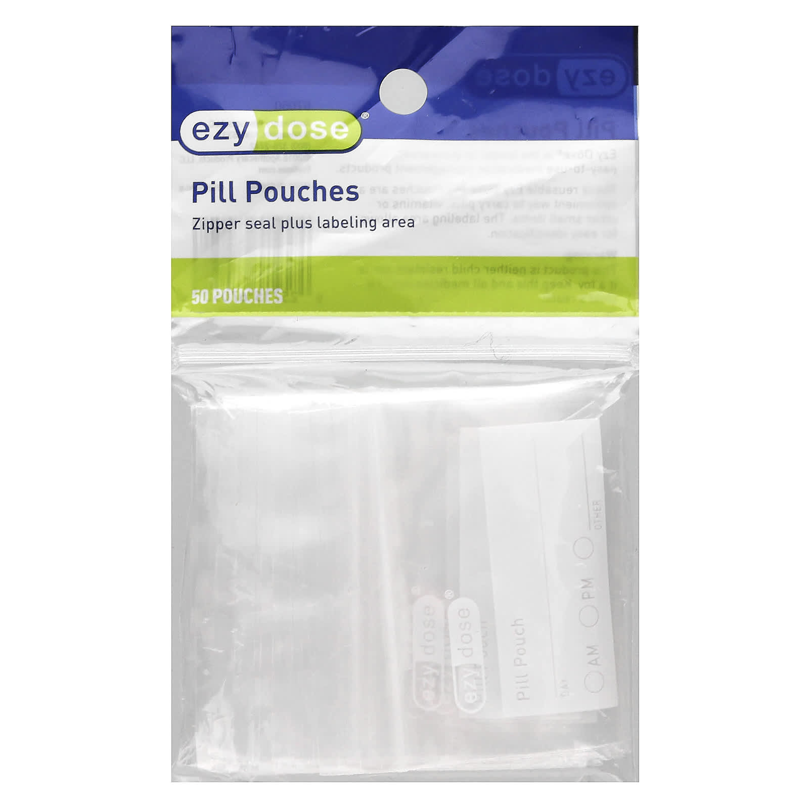 Ezy Dose-Reusable Pill Pouches-50 Pouches