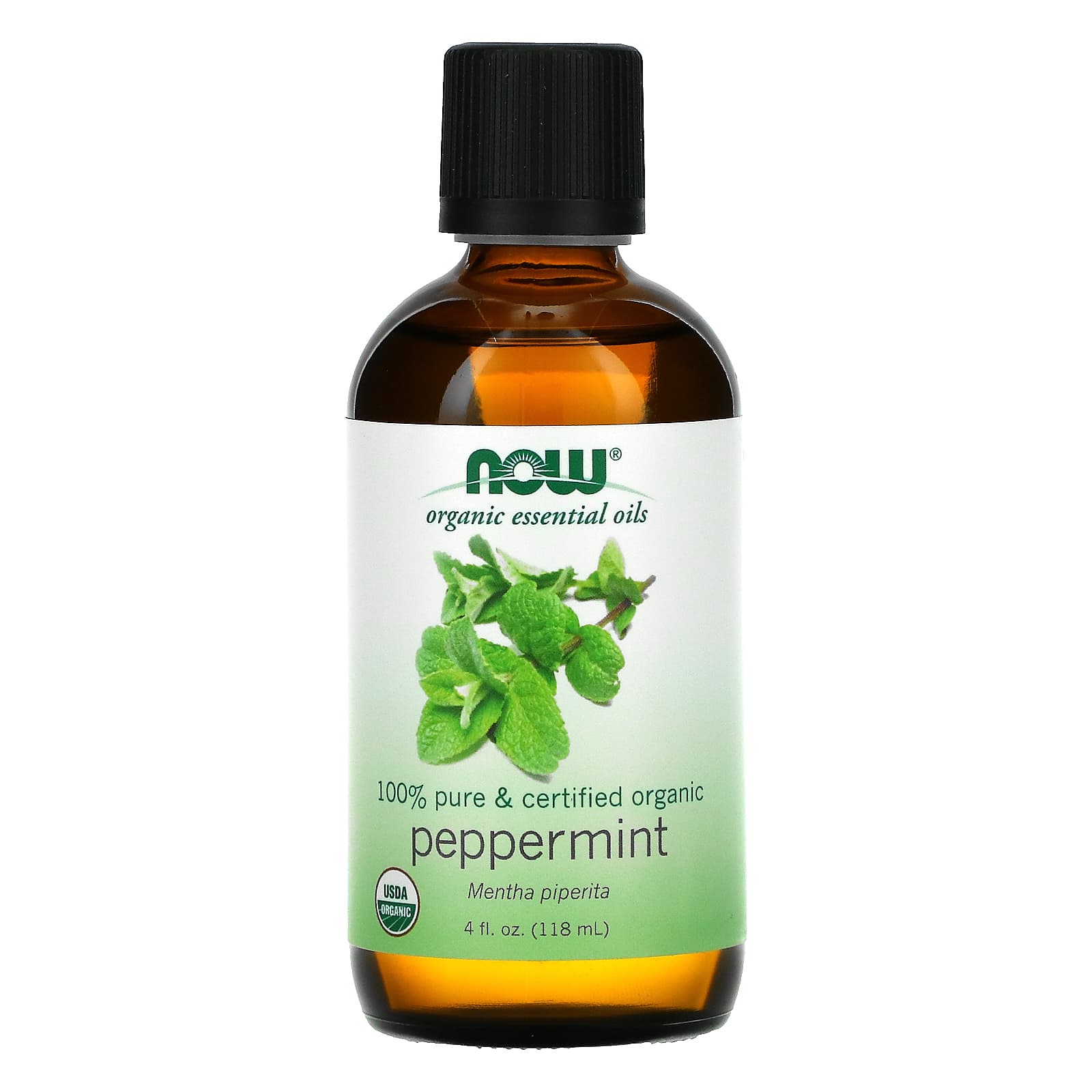 NOW Foods-Organic Essential Oils-Peppermint-4 fl oz (118 ml)