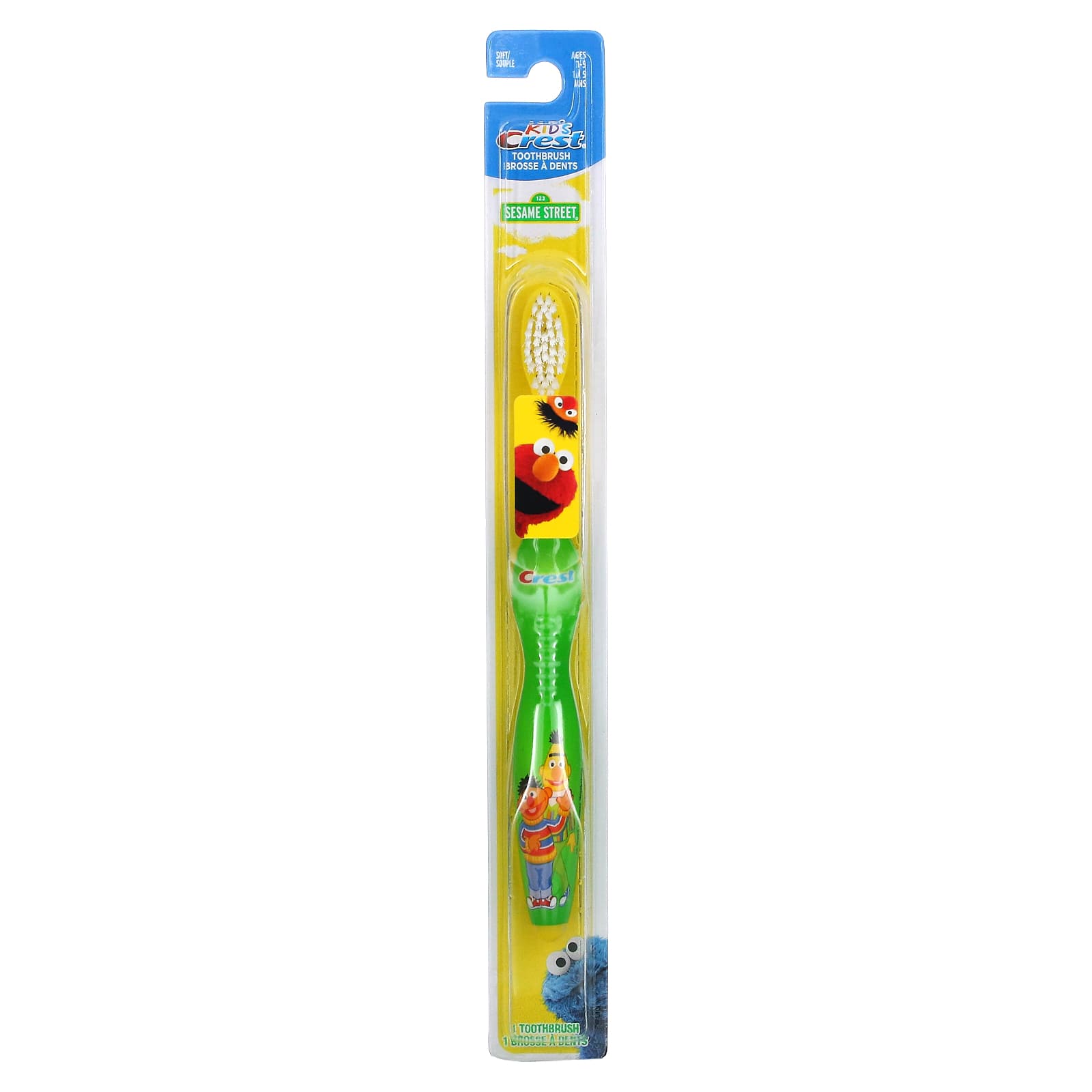 Crest-Kids-Toothbrush-Soft-Age 1-5 Years-Sesame Street-1 Toothbrush