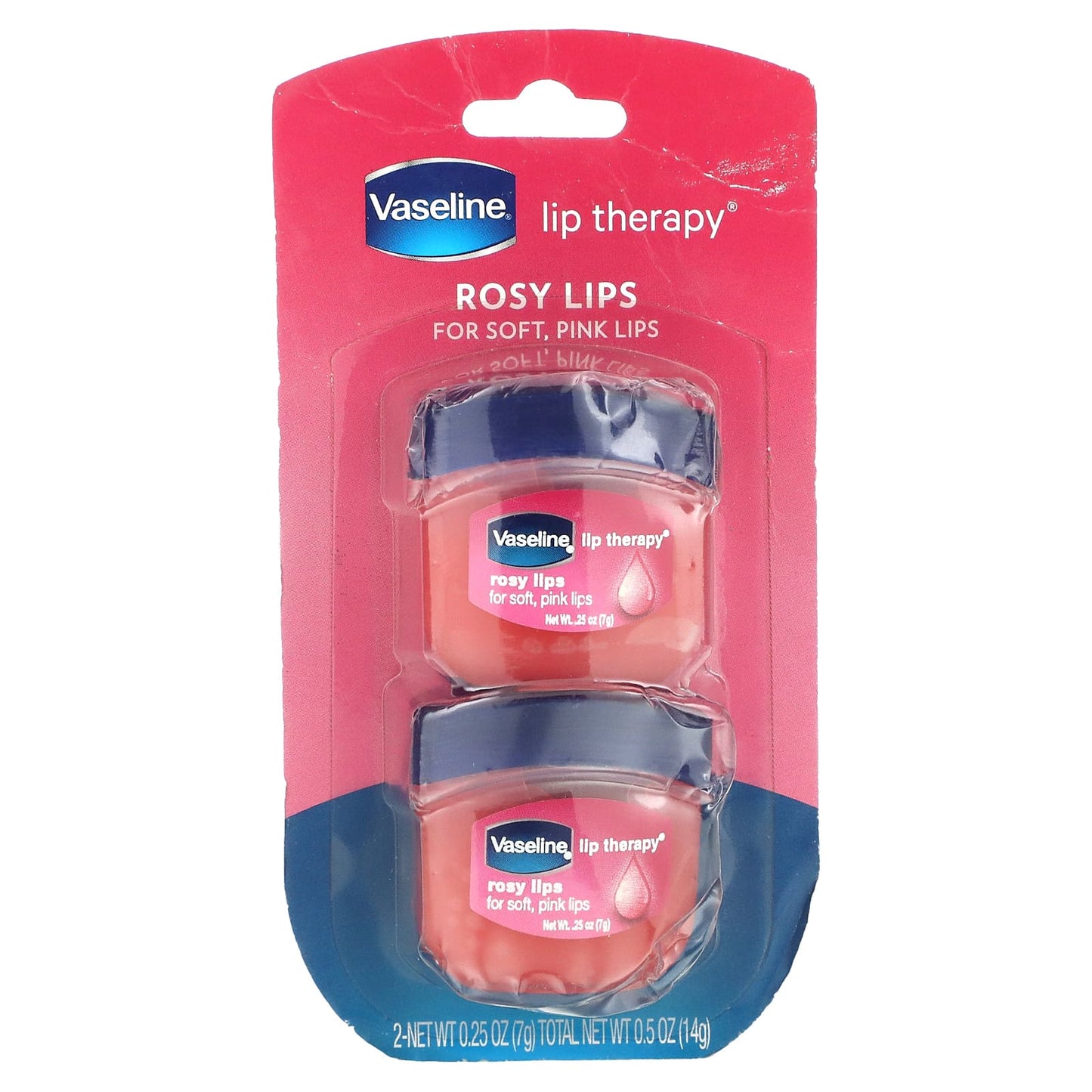 Vaseline, Lip Therapy, Rosy Lips, 2 Packs, 0.25 oz (7 g) Each