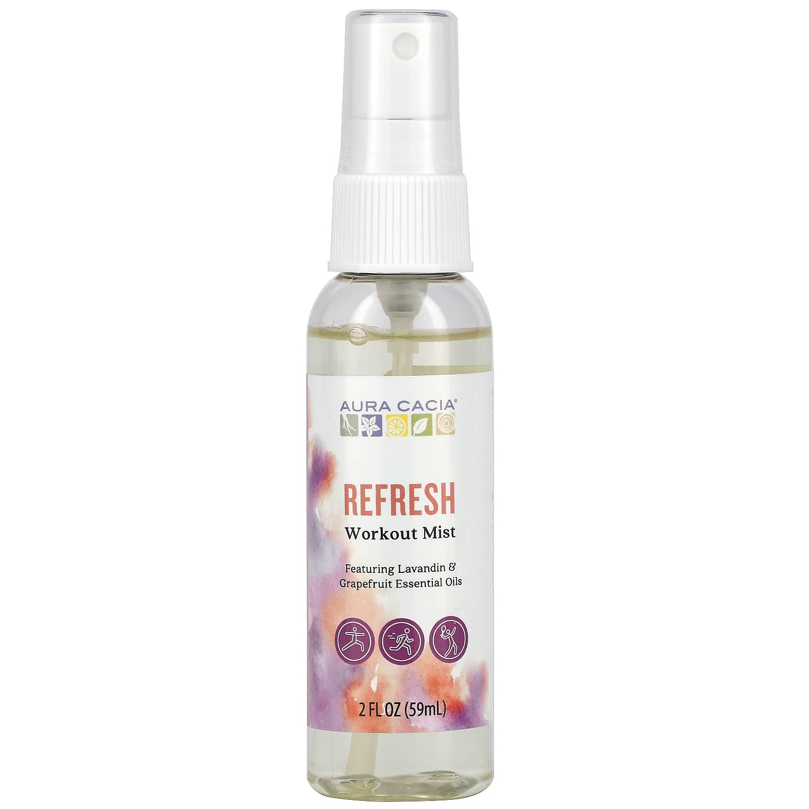 Aura Cacia-Refresh-Workout Mist-2 fl oz (59 ml)