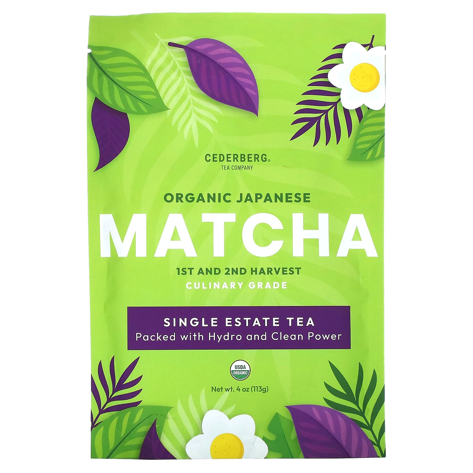 Cederberg Tea Co-Organic Japanese Matcha Powder-4 oz (113 g)