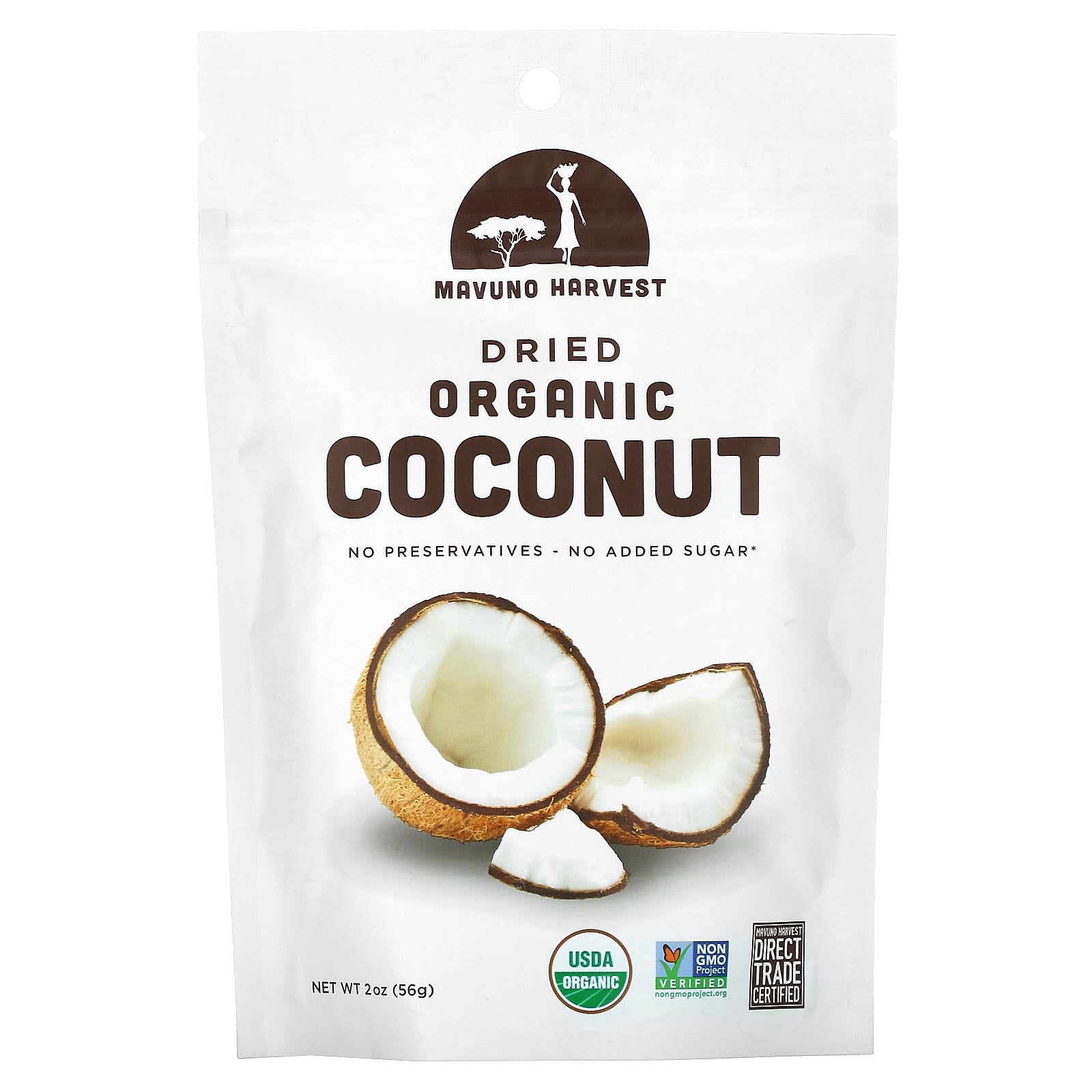 Mavuno Harvest-Organic Dried Coconut-2 oz (56 g)