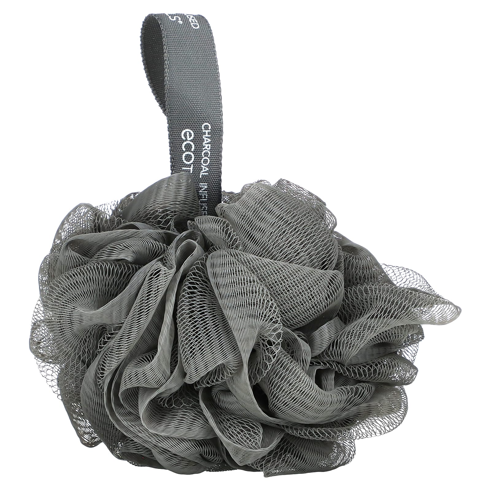 EcoTools-Charcoal EcoPouf Bath Sponge-Gray-1 Sponge