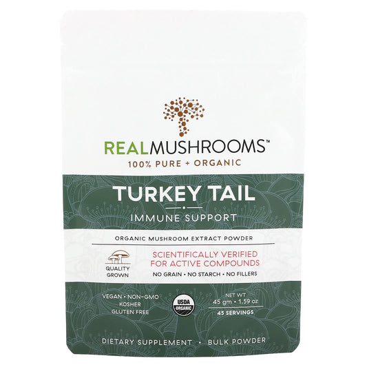 Real Mushrooms-Turkey Tail-Organic Mushroom Extract Powder-1.59 oz (45 gm)