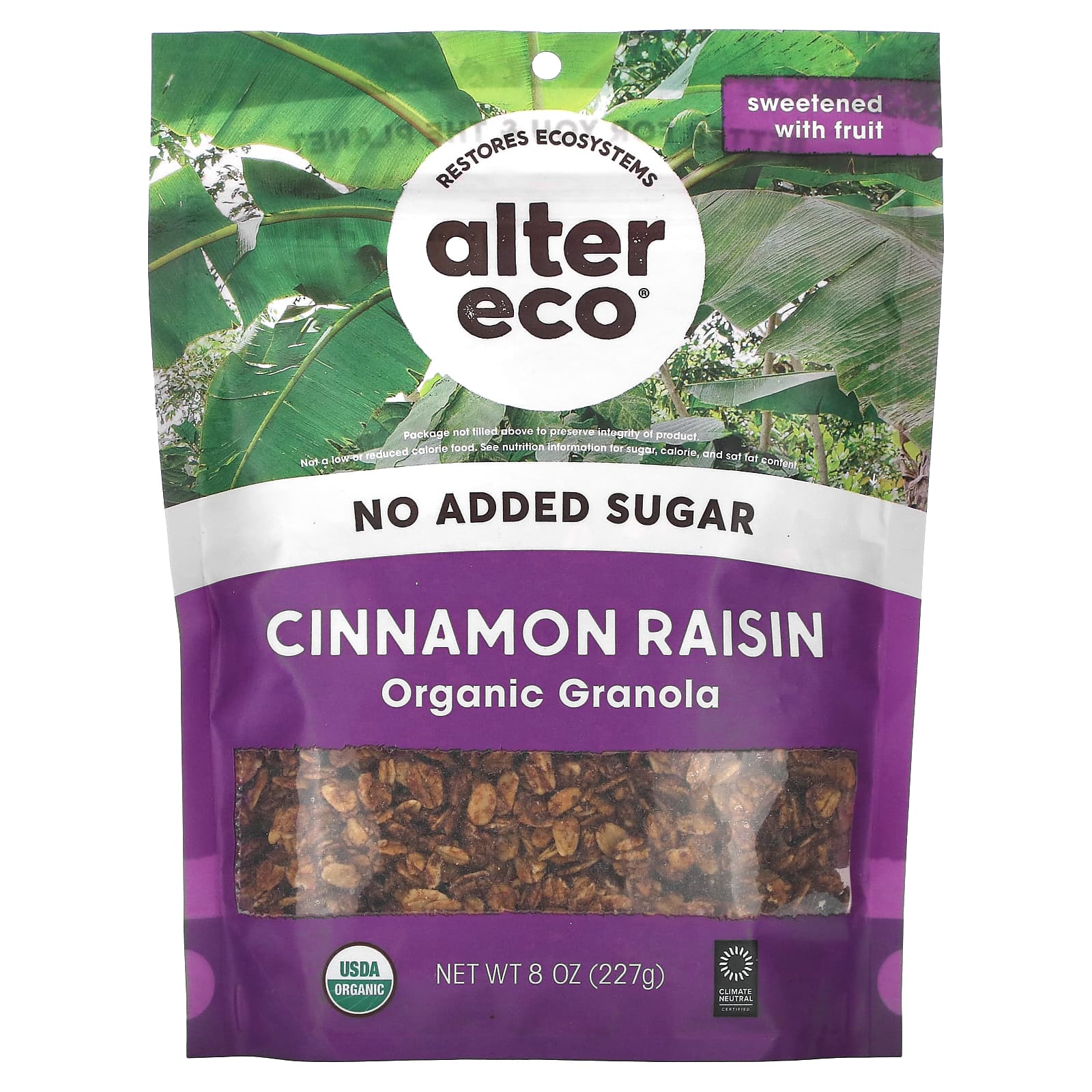 Alter Eco-Organic Granola-Cinnamon Raisin-8 oz (227 g)