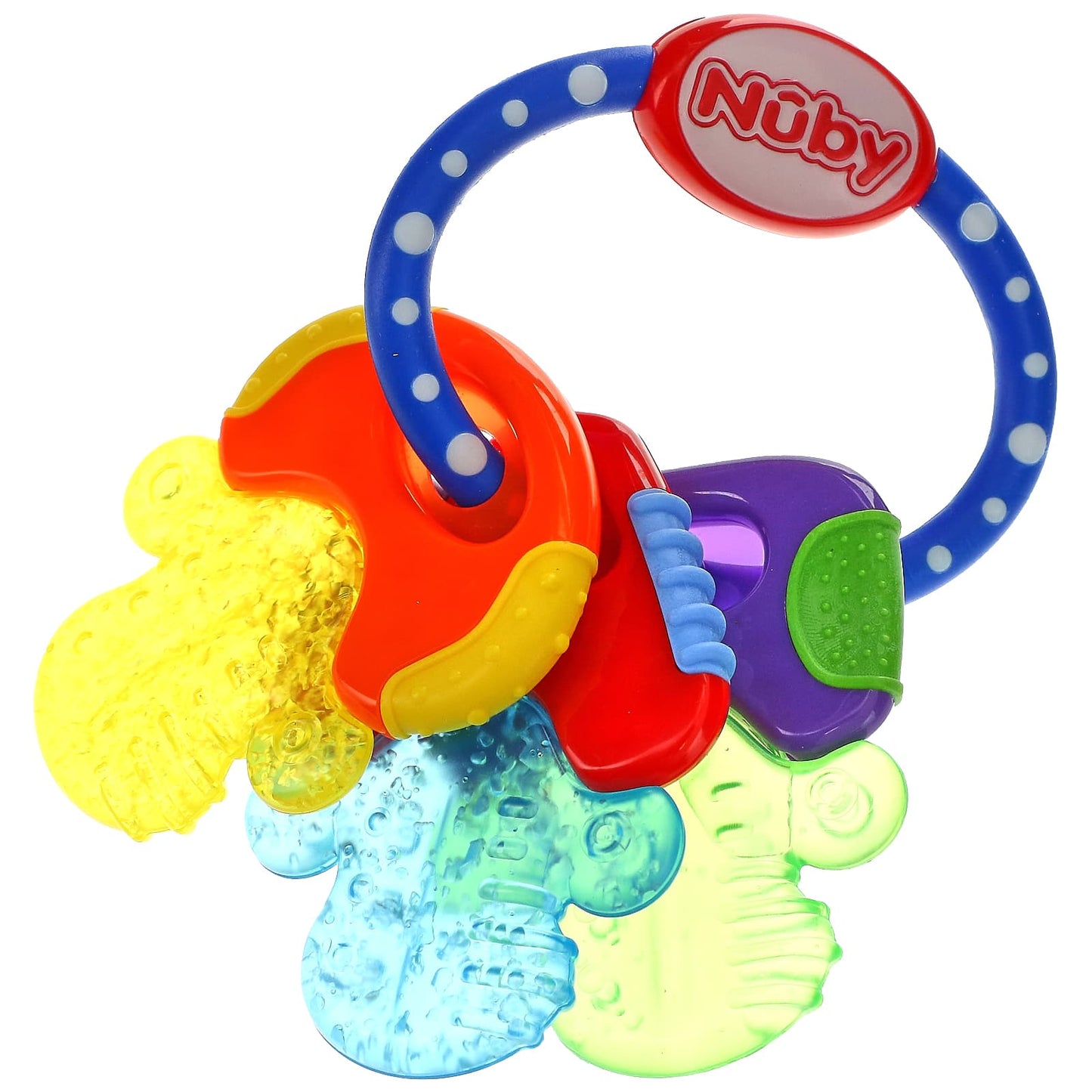 Nuby, Soothing Teether, IcyBite Keys, 3+ Months, Blue, 1 Teether