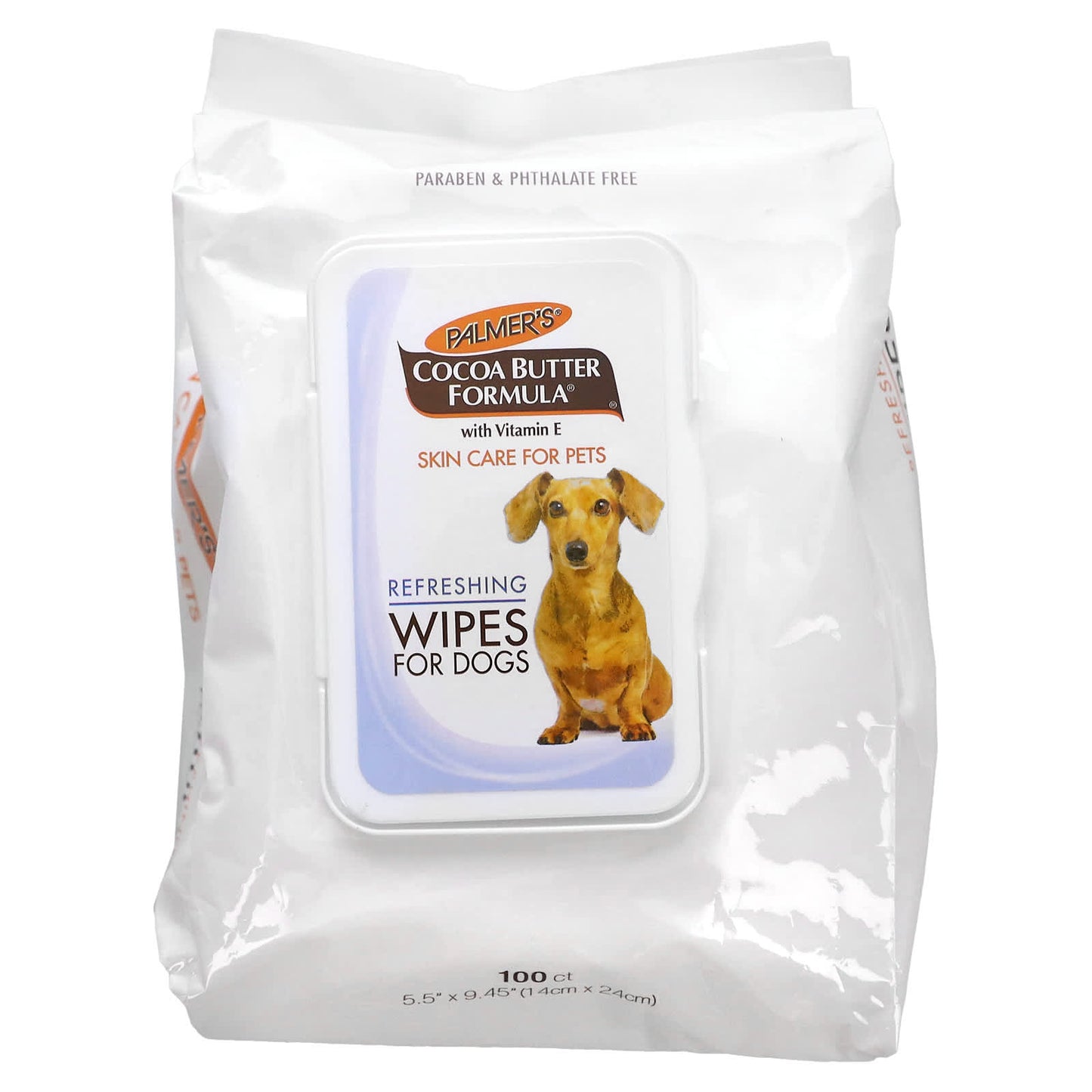 Palmer's for Pets-Coconut Butter Formula with Vitamin E-Refreshing Wipes For Dogs-100 Wipes