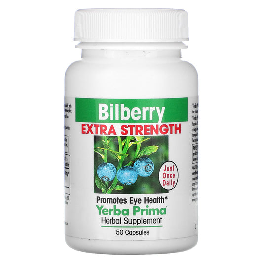 Yerba Prima-Bilberry Extra Strength-50 Capsules