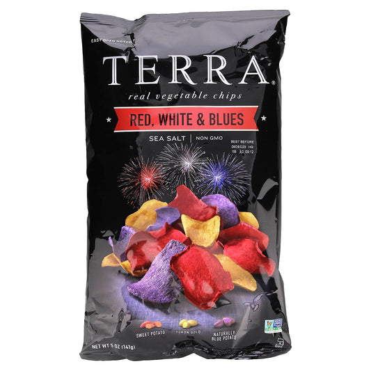 Terra-Real Vegetable Chips-Red-White & Blues-Sea Salt-5 oz (141 g)