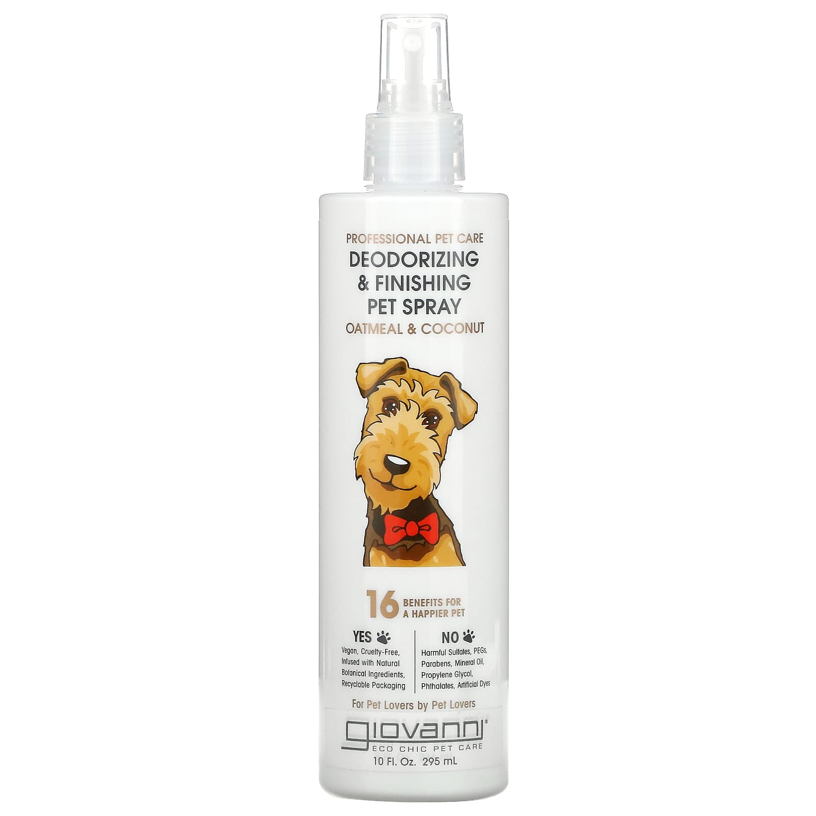 Giovanni-Professional Pet Care-Deodorizing & Finishing Pet Spray-Oatmeal & Coconut-10 fl oz (295 ml)