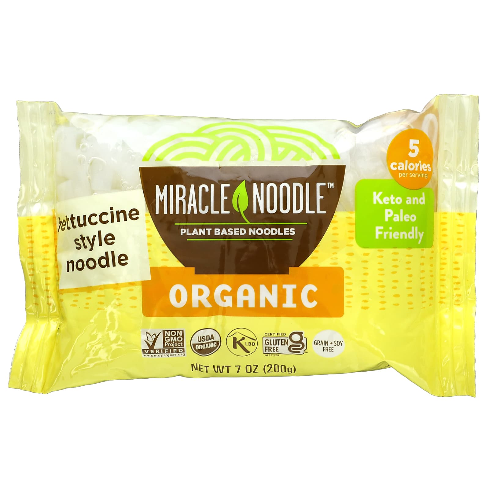 Miracle Noodle-Organic Fettuccine Style Noodle-7 oz (200 g)