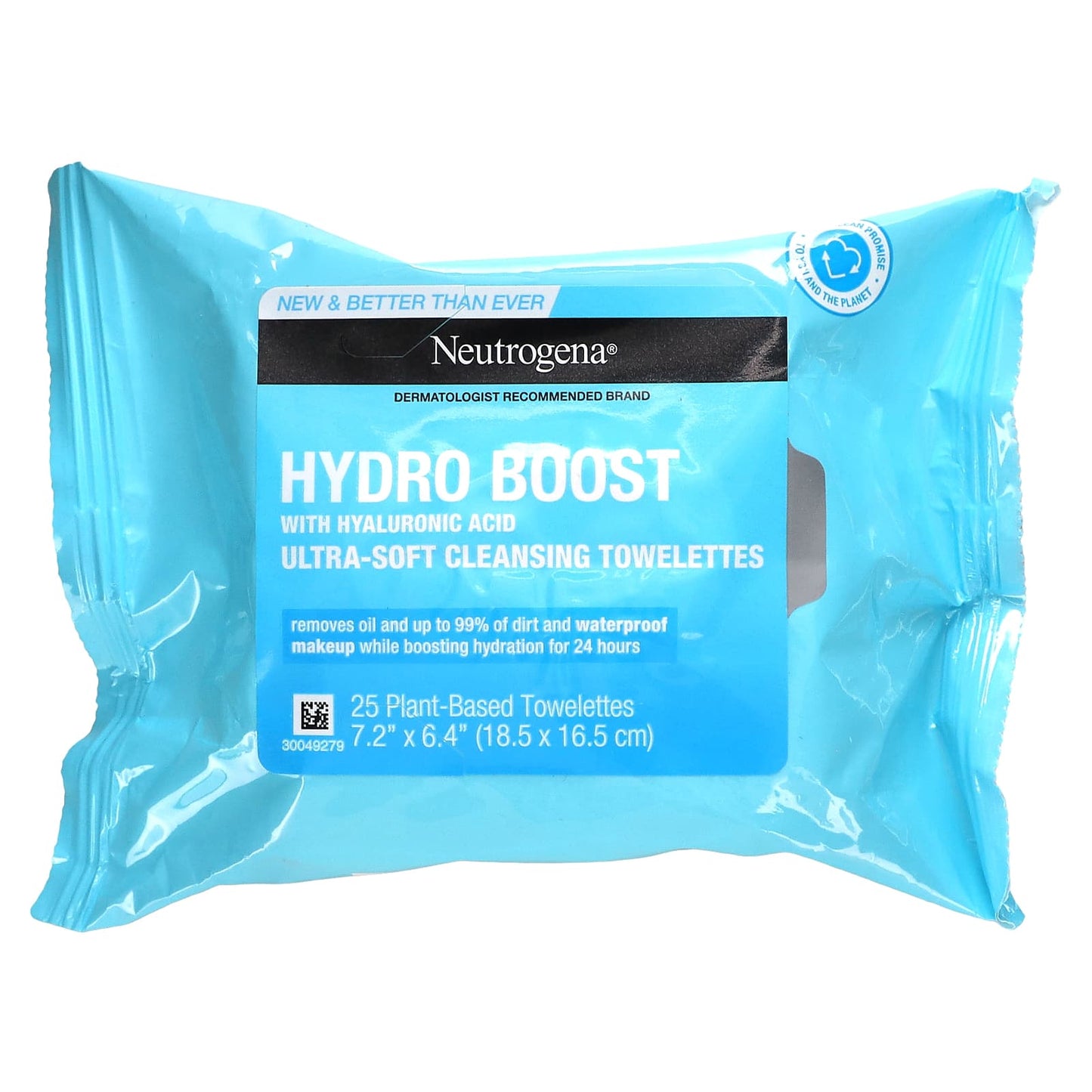 Neutrogena-Hydro Boost with Hyaluronic Acid-Ultra-Soft Cleansing Towelettes-25 Plant-Based Towelettes